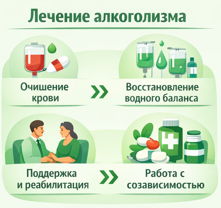 лечение алкоголизма в Чебаркуле этапы